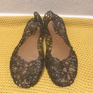 Glitter jellies flats